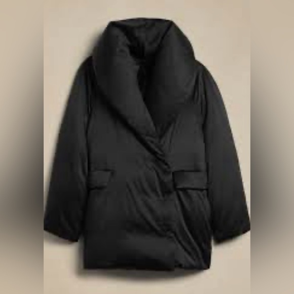Banana Republic Lucila Satin Puffer Women's Coat - Picture 5 of 12